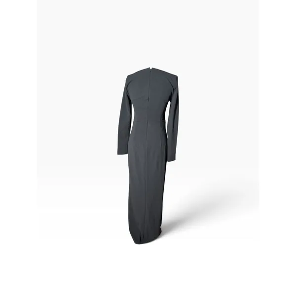 Lulus Black Long Sleeve Corset Accent Maxi Bodycon Dress Size M - Image 3