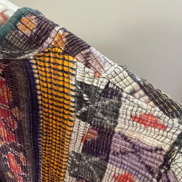 Colorful Patchwork Jacket Sz M Black Size M - Image 8