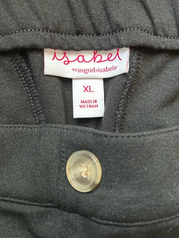 Isabel Maternity by Ingrid & Isabel Black Cropped Maternity Pants - Image 3