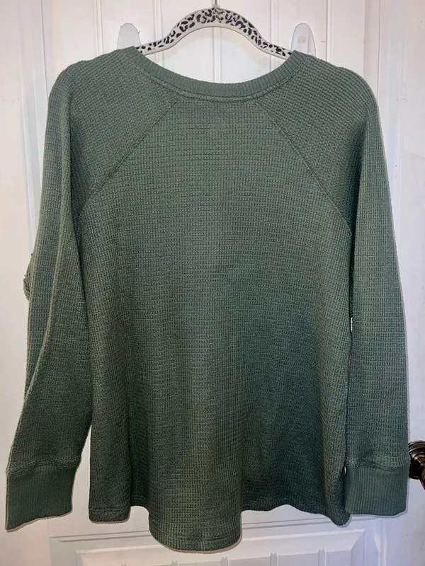 American Eagle Waffle-Knit Henley - Image 6