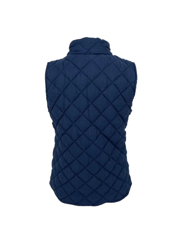 Market & Spruce Diamond Quilted Vest Navy Blue Size Small NWT Classic Preppy - Image 7