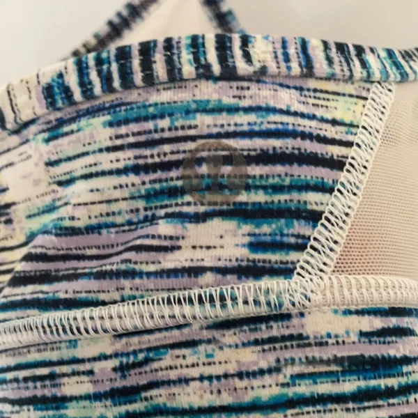 Lululemon Flow Y Multicolored Sports Bra 4 Activewear Workout - Image 3