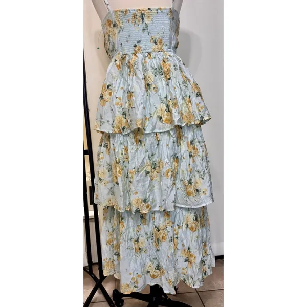 By The River Women’s Small Floral Ruffles Maxi Dress Whimsical Fairy *read Desc - Image 11