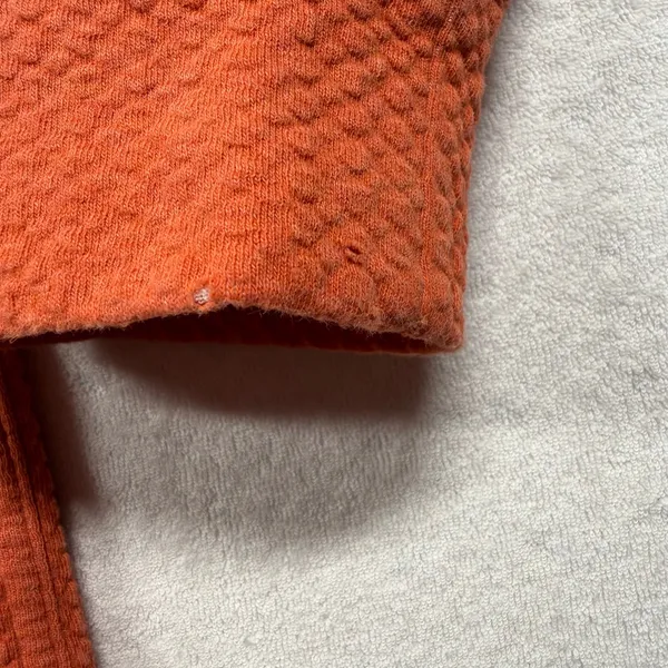 Lululemon Textured Crewneck Sweatshirt Women’s XL Orange Pullover - Image 5