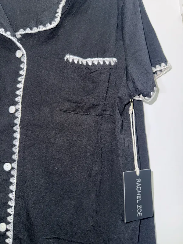 Rachel Zoe women’s modal pajama set size M black - Image 2