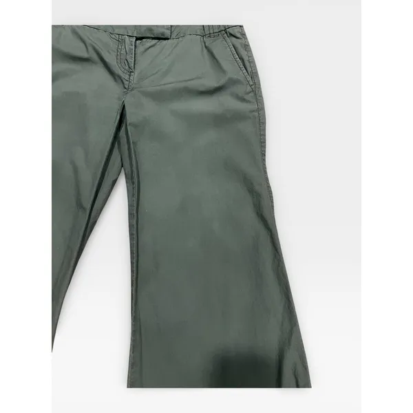 The Limited Lowrise Boho Flare Wide-leg Cotton Khaki Pants - Image 4