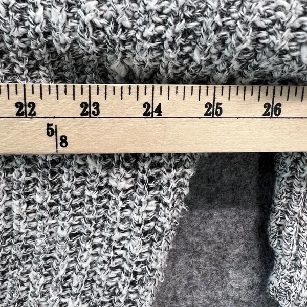 Lazy Sweater Ribbed‎ Knit Cardigan S Gray Dolman Linen Blend Chunky Relaxed - Image 7