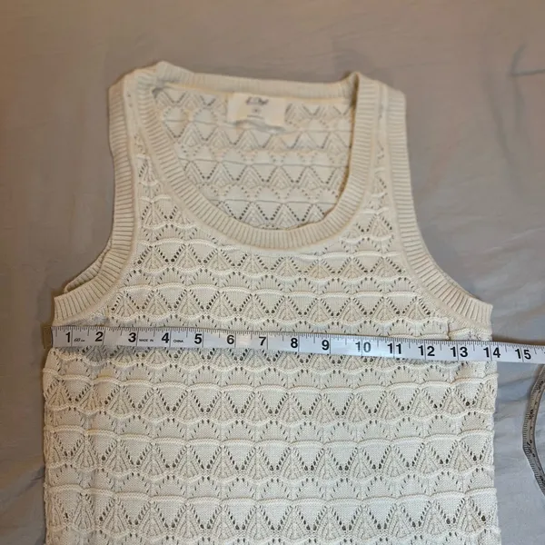 K Closet‎ Women Crochet Cream Sleeveless Maxi Dress Size M - Image 6
