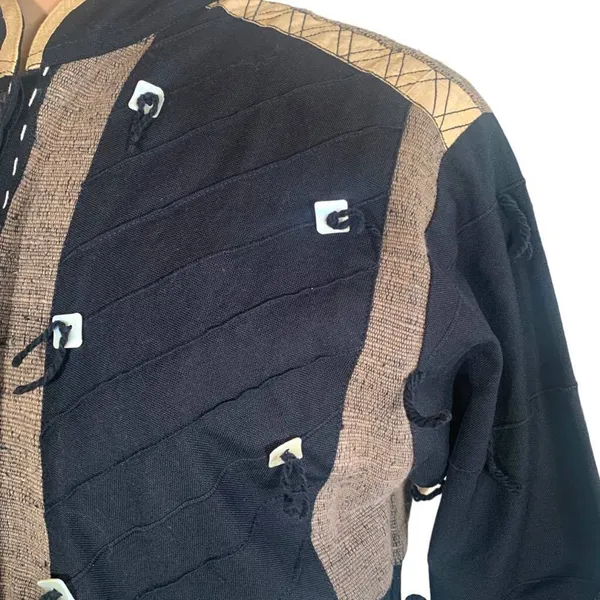 Vintage Yak Magik Jacket 90s‎ Embroidered Western Boho Cropped Black Western - Image 4