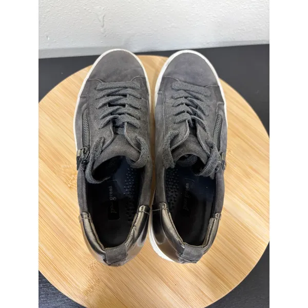 Paul Green Toby Low Top Sneakers Women's 5 Charcoal Grey Suede Metallic‎ Shoes - Image 7