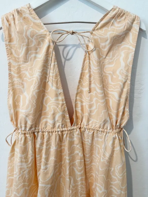 Abercrombie Babydoll Dress XL Double V Neck Swirly Vacation Boho Cottagecore‎ - Image 8