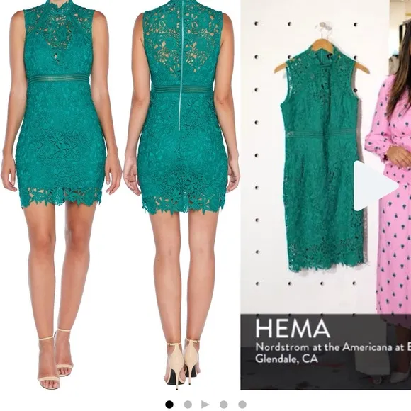 Bardot lace body con cocktail dress - Image 2