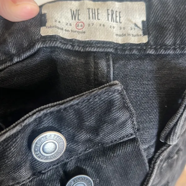 We the free black button up denim skirt - Image 6
