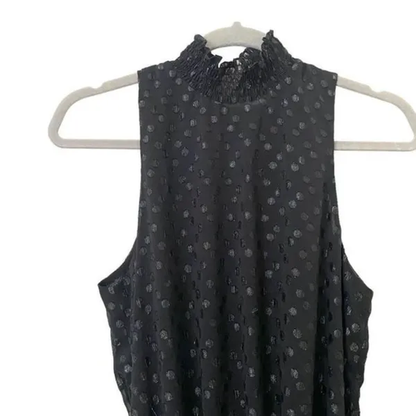 WAVERLY GREY‎ Glitter Polka Dot Mini Dress Black - Image 3