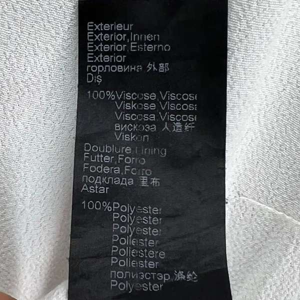 REVOLVE IKKS Dress US 6 EU 38 White Viscose Lace Up Pockets Sporty Casual Chic‎ - Image 13