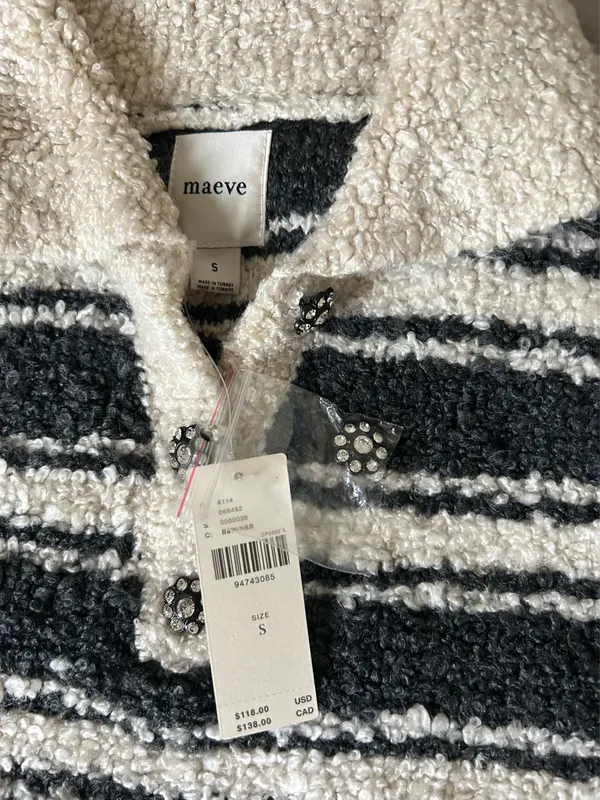Anthropologie The Maeve Striped Polo Sweater - Image 5
