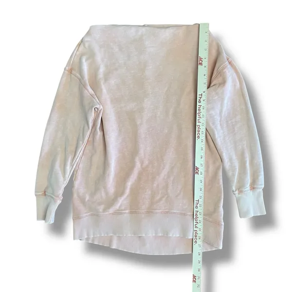 Pilcro Anthropologie Peach Pink‎ Cotton Sweatshirt Lightweight Pullover M - Image 4