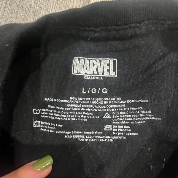 Marvel Avengers Unisex Large Black‎ T Shirt Periodic Table Short Sleeves - Image 3