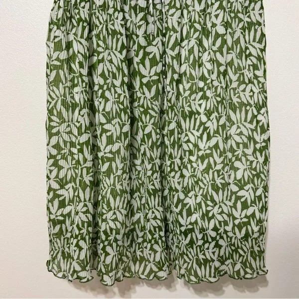 Abercrombie & Fitch Floral Babydoll Plisse Ruched Mini Dress Size Large Petite - Image 5