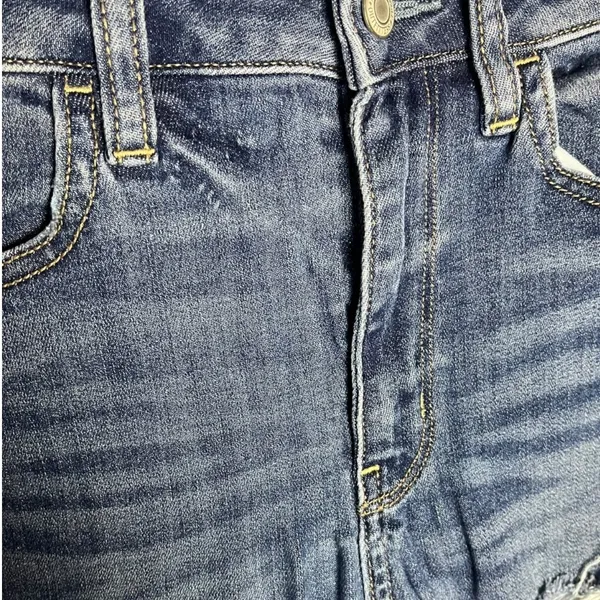 American Eagle AE Denim Jeans Distressed Ripped‎ High Waisted Women's 2 Short - Image 3