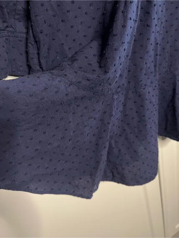 Tuckernuck Callahan Navy Swiss Dot Shirt Dress - Image 7