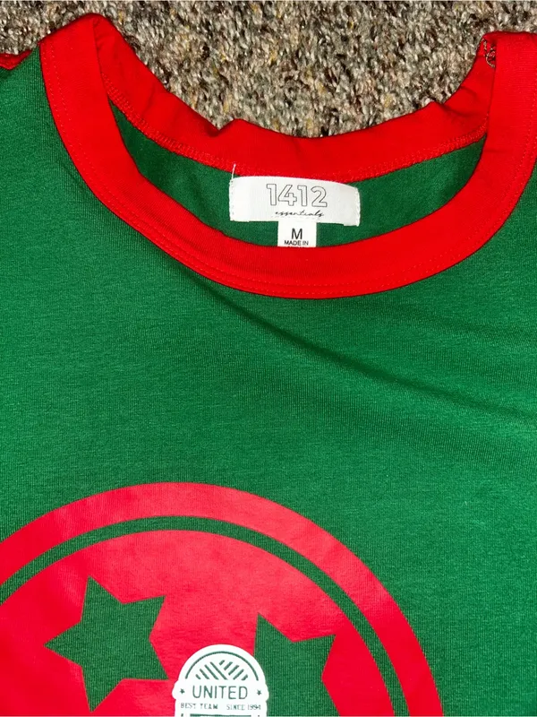 Mexico Soccer League Short Sleeve Tee - Green with Red Trim - Image 2