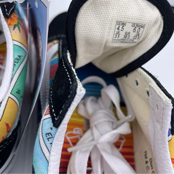 unisex loteria old skool skate multicolor shoes Size Men 4.5 Women 6 - Image 8