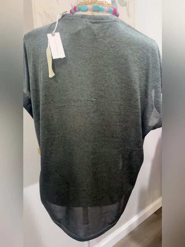 Anthropologie metallic top - Image 13