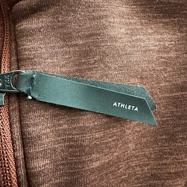 Athleta Brown Quarter-Zip cropped Sweatshirt - Image 4