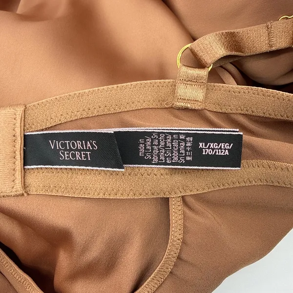 Victoria's‎ Secret XL Bronze Sequin Floral Underwire Slip Dress Gold Embroidery - Image 8