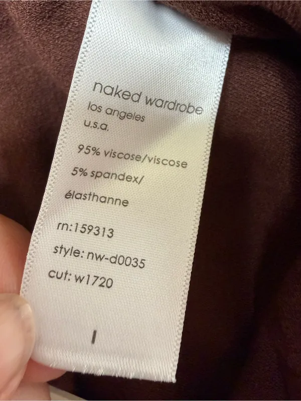 Naked Wardrobe Sculpt Tank Midi Dress in Chocolate Brown size Large NEW $68 - Image 12