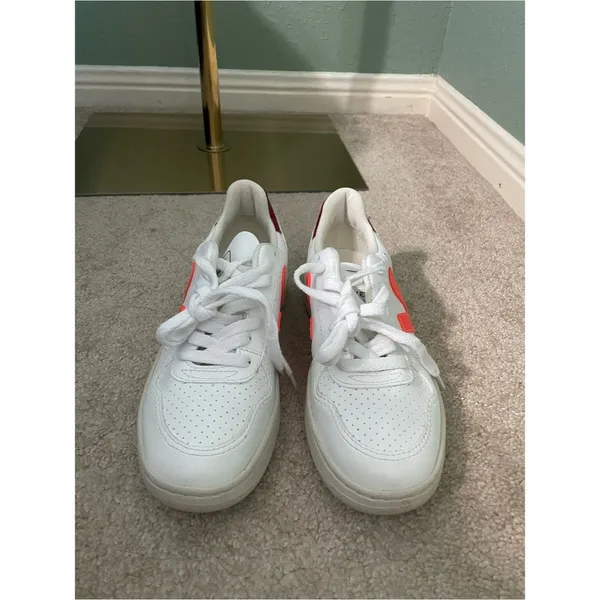 VEJA V-10 Sneakers Size US 4 / EU 35 White Coral - Image 2