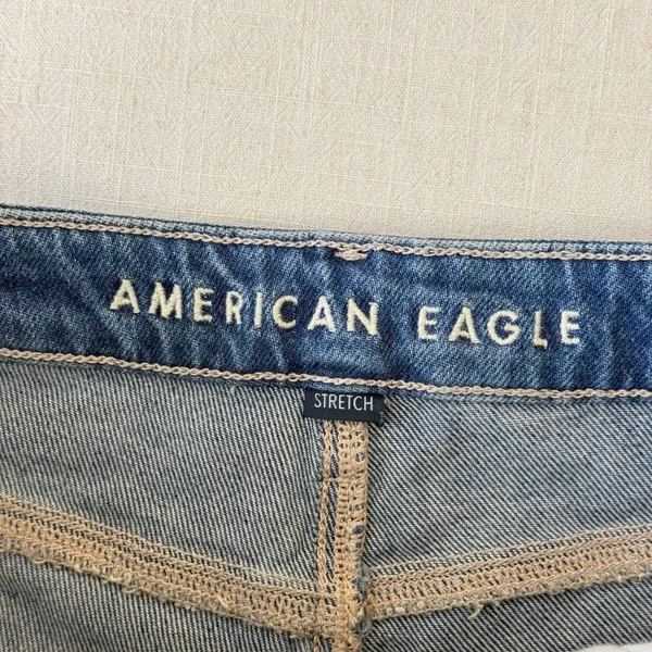 American Eagle Stretch Denim Mom Shorts Womens 4 Blue - Image 10