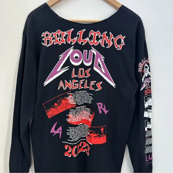 Rolling Loud Los Angeles off-the-shoulder graphic tee - Image 5