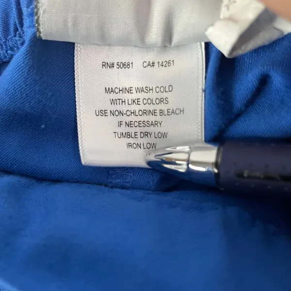 Greys Anatomy Scrub Pants Women Sz XSP Blue Drawstring Petite Workwear GUC *FLAW - Image 9