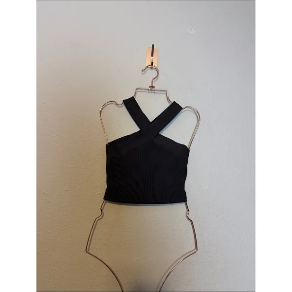 ARITZIA BABATON Sculpt Knit Criss Cross Tank Coffee Bean Size Small - Image 5