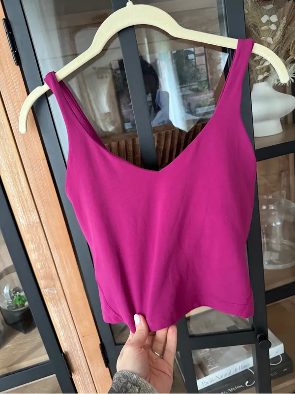 Lululemon Align Tank Top sports bra Magenta Purple berry cropped - Image 5