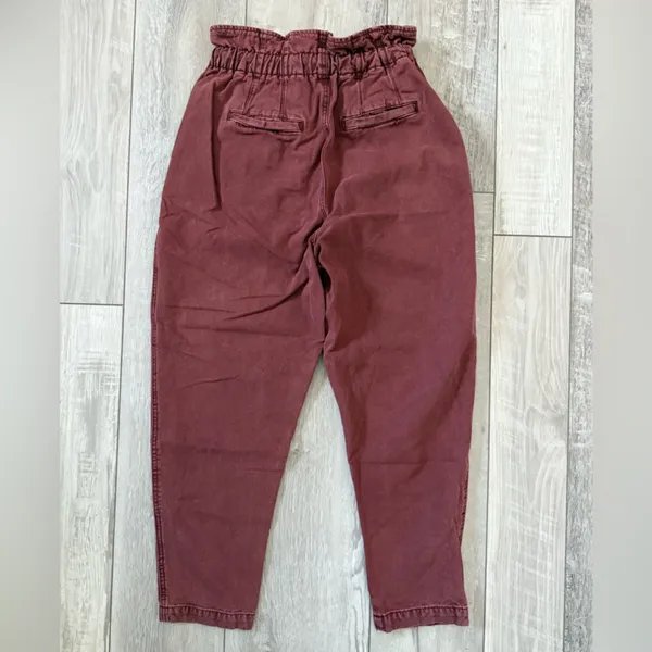 Free People Margate Pleated Indiepop Paper bag Trouser Pant size xs - Image 8