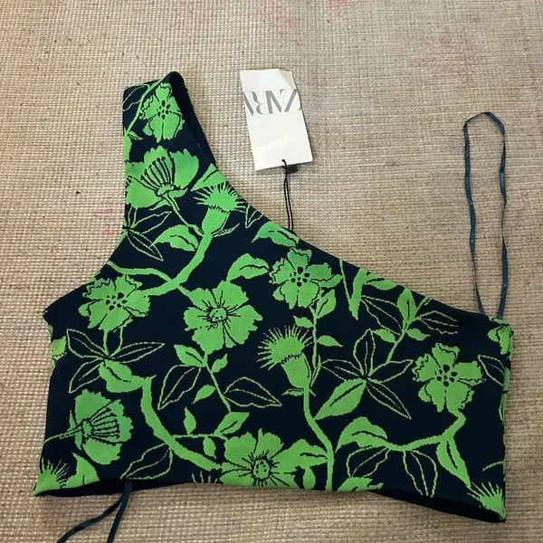 NWT Zara one shoulder crop top - Image 3