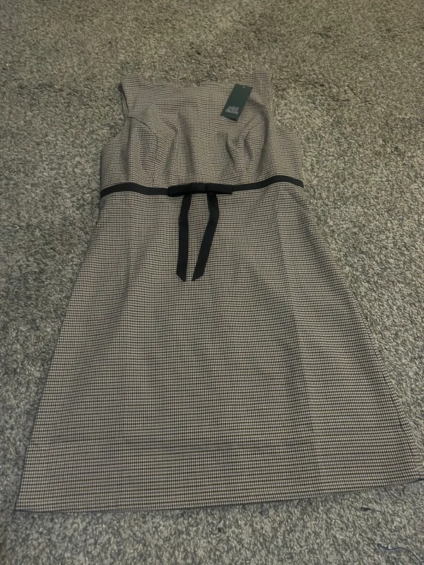 Wild Fable Elevate your style with this chic striped tan dress featuring elegant black accents. Perfect for any occasion, this dress offers a flattering fit and - Image 4