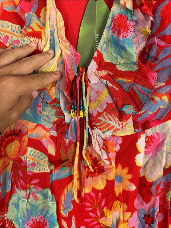 Farm Rio Hudson Floral Mini Dress Women’s S - Image 6