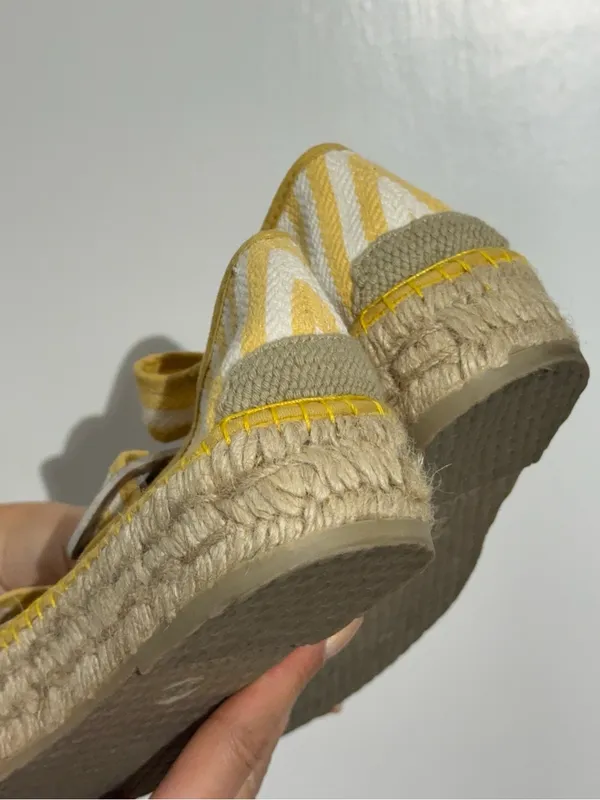 NWOT Free People Surfside 2.0 Espadrille Platform Mary Janes, Lemon Zest - Image 7