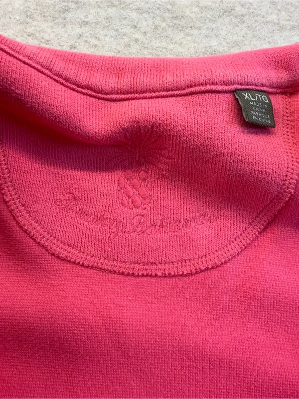 Tommy Bahama Aruba Half Zip Sweatshirt Women’s XL Very Berry Pink - Image 8