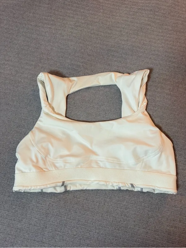 FP Movement by Free People Cream Athletic Bra with Square-Back Detail - Image 7