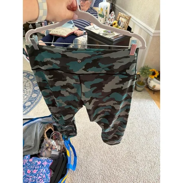 Lululemon Base Pace High-Rise Leggings in‎ a blue camouflage print 16 - Image 2
