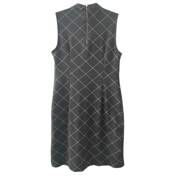 Sharagano Sleeveless Dress Gray/White‎ Size 6 - Image 3