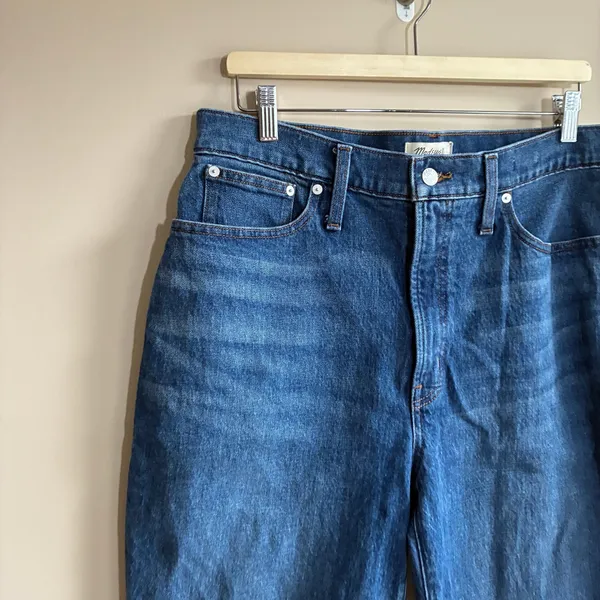 Madewell The Perfect Vintage Straight Jean 31 Blue Womens High Rise Stretch - Image 2