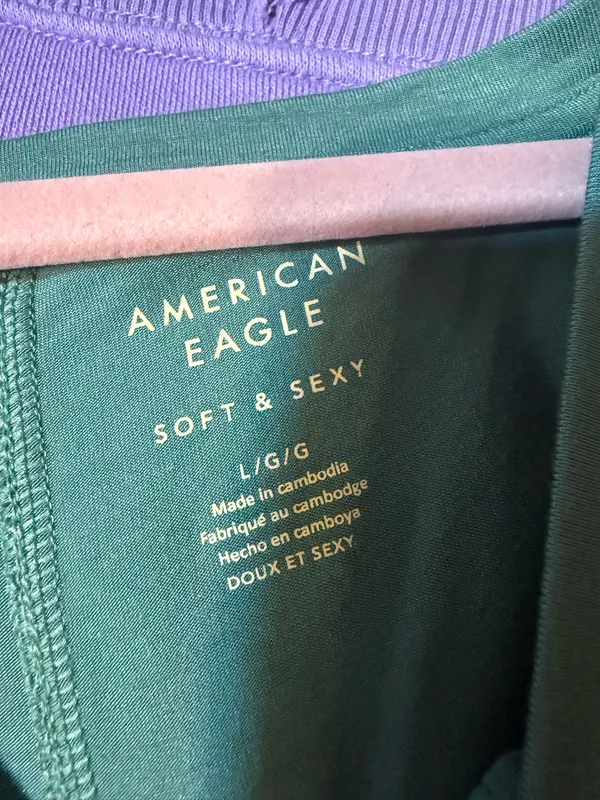 American Eagle Green Soft & Sexy Top - Image 3
