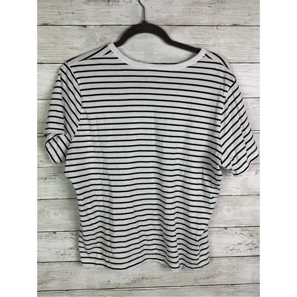 Abercrombie & Fitch Striped Relaxed Tee Shirt Size Large - Image 2