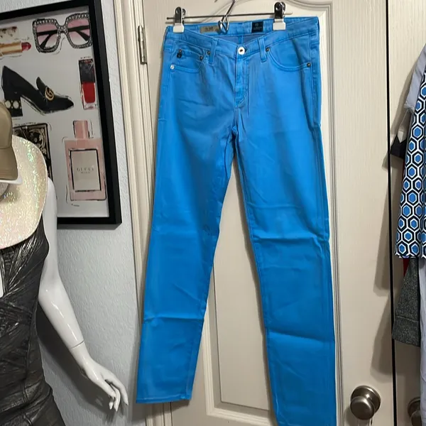 AG Adriano Goldschmied the Stilt Cigarette Electric Blue Jeans Y2K‎ - Image 3